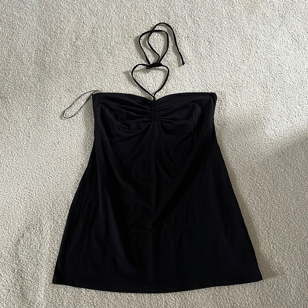 Hollister Black Halter Mini Dress